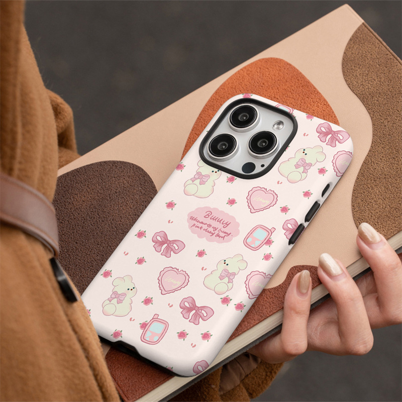 35g Weight iPhone Applicable Brands Phone Cases Classification Feilin Material Heart Shape, Bow Knot Pattern Cute, Sweet Style Feilin Heart Shape Bow Knot Cute Sweet Phone Cases Phone Accessories 16