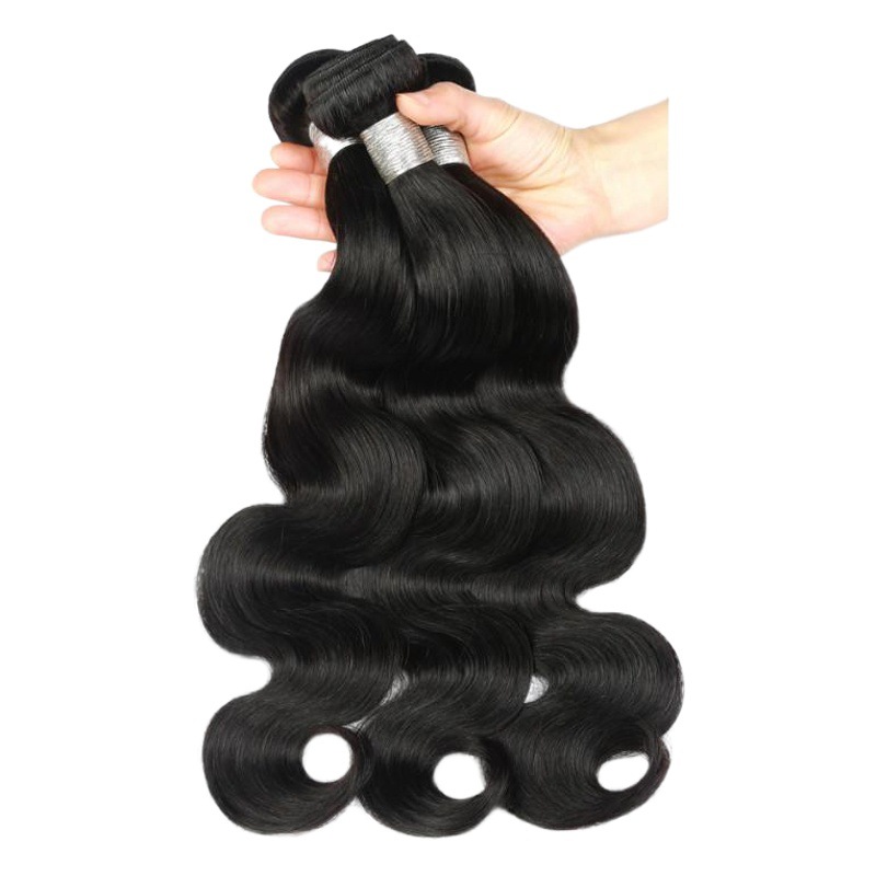 Peluca africana de las mujeres de fibra química cortina de pelo Paquete de pelo onda del cuerpo negro onda grande serpiente curvo rizador de pelo 100g al por mayor