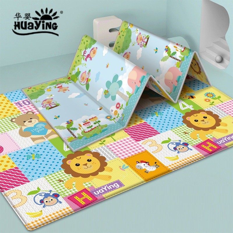 Cross-Border Exclusive Supply of Huayi Foldable Baby Crawling Mat, Thickened Baby Crawling Mat for Living Room Home Use, Children's Foam Mat