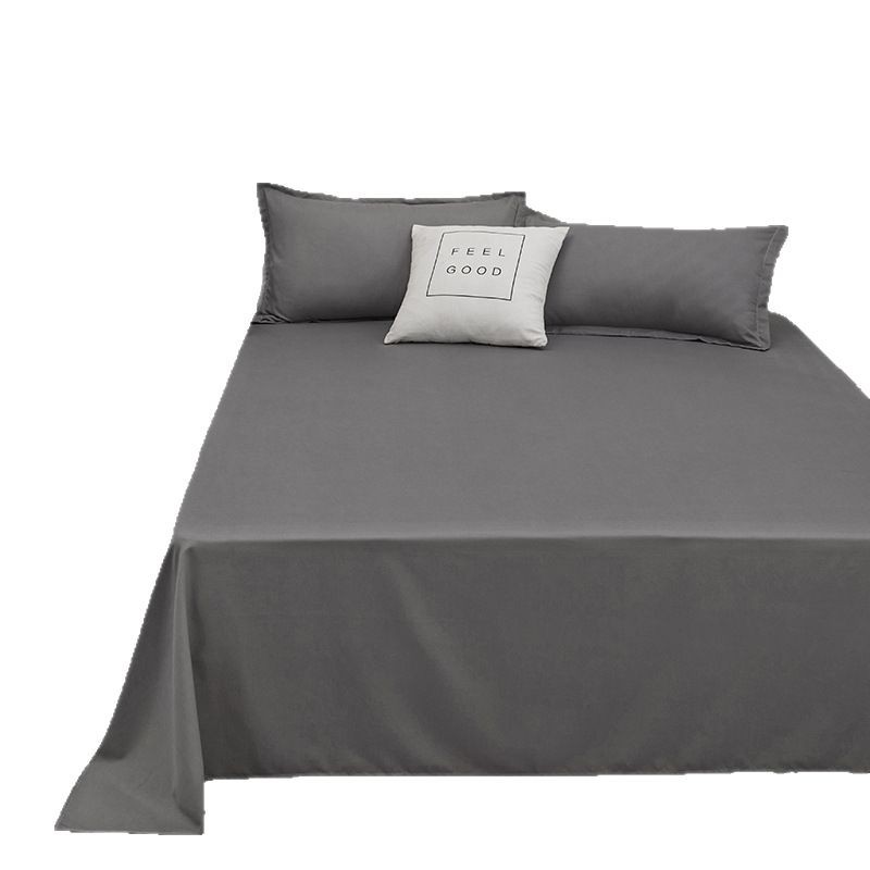 Simple Solid Color Washed Cotton Bed Sheet, Fitted Sheet, Quilt Cover for Student Dormitory, Export, Supermarket, Convenience Store, Meituan Delivery, Certificate of Conformity