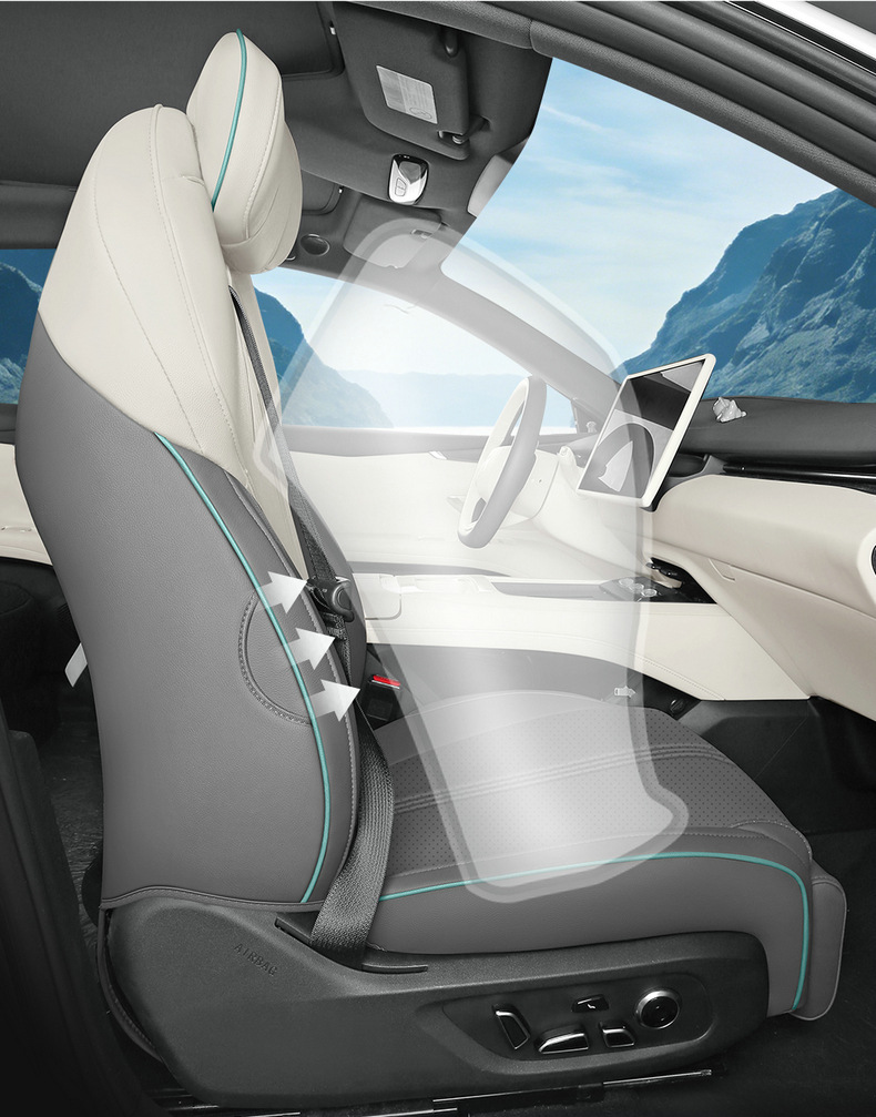 Directly from the manufacturer: Deep Blue L06 all-season perforated leather wear-resistant car seat cushion, full coverage custom seat cover