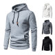 2024 foreign trade new European size men's casual pullover jacquard sweater men's Amazon plaid quilted cotton fabric hooded