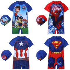 Kids Tales cartoon children's swimsuit boy one-piece medium and large children's hot spring baby swimming trunks children's swimsuit baby
