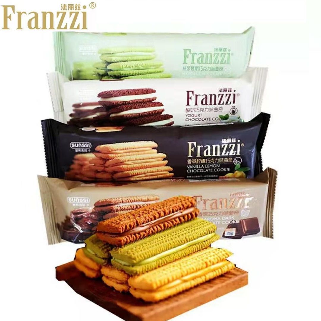 Fariz Cookies Filled Biscuits 70g Matcha Leisure Snacks Office Snacks Afternoon Tea Full Carton Wholesale