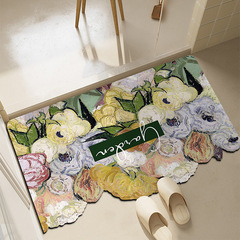 Bathroom water-absorbing anti-slip mat soft diatomaceous earth foot mat bathroom toilet rug washroom entrance door mat