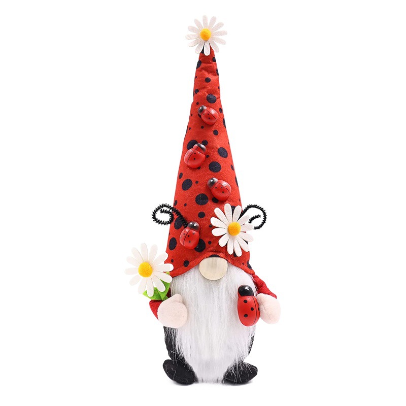 Primavera sin rostro anciano mariquita sin rostro muñeca sentada muñeca creativa sin rostro anciano Regalo De vacaciones decoración al por mayor
