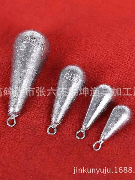 Fishing gear lead pendant water drop hanging ring lead pendant heart lead with ring hollow lead pendant fish pendant sea Rod lead pendant raft fishing pendant