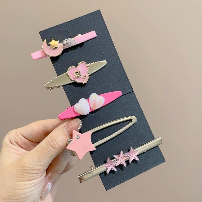 多巴胺彩色刘海发夹女夏天碎发鸭嘴一字夹发卡ins侧边夹子头饰品|undefined