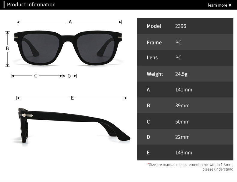 Square Polarised Sunglasses For Men And Women Large Frame Style_voghion.com