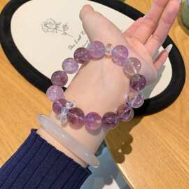 天然紫水晶手链饰品 清新甜美多宝水晶手串手链 高级感紫水晶手串