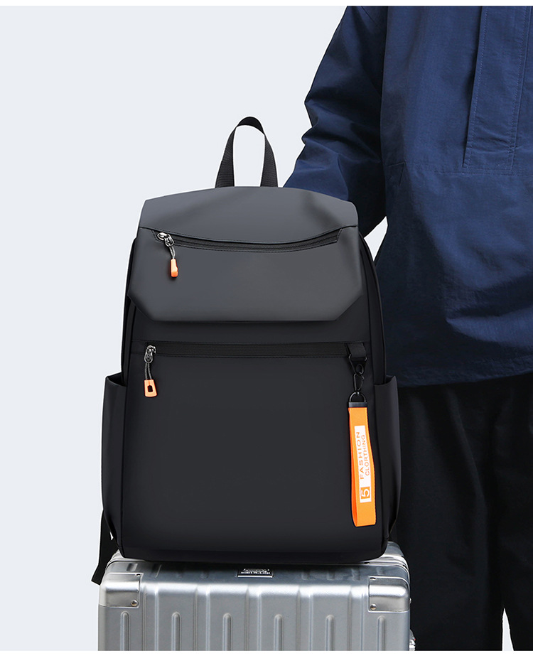 Flip cover trendy college student backpack, large-capacity multi-functional outdoor sports backpack, three-dimensional and stylish backpack undefined