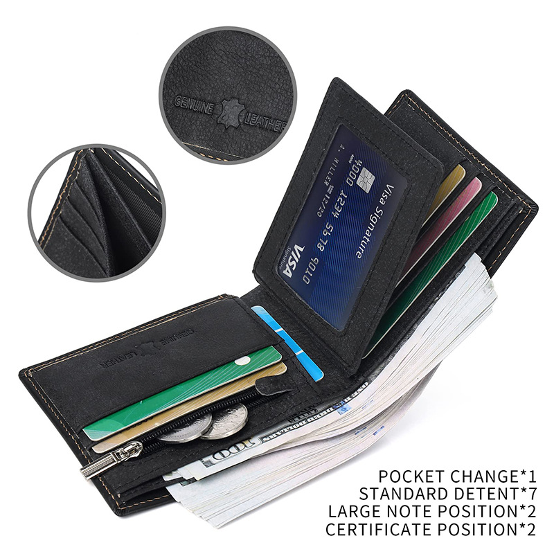 Men's Star Solid Color Microfiber Open Small Wallets display picture 4