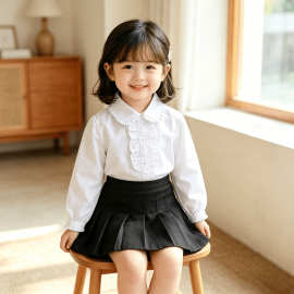 女童套装夏季薄款2026新款儿童中小学生大花边女孩甜美促销套装