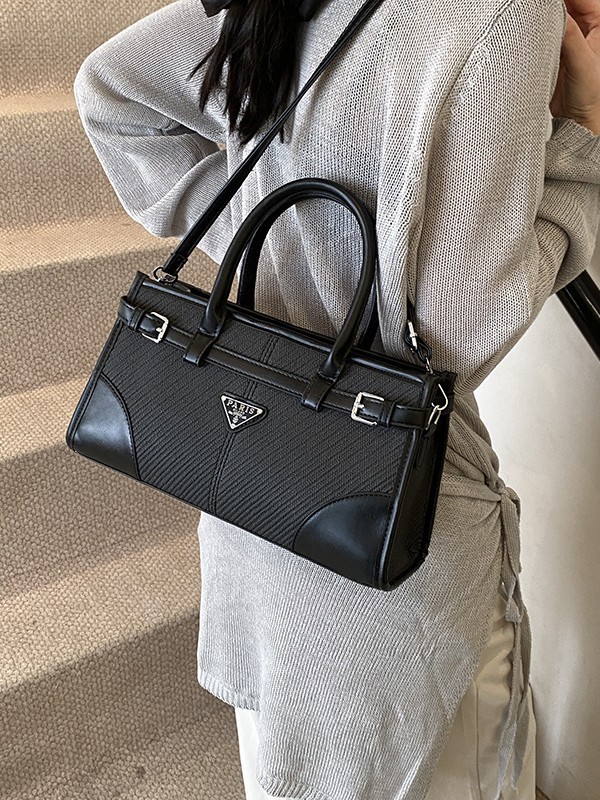 Bolso de mano transfronterizo para mujeres 2025, nuevo bolso transfronterizo de Boston, bolso de hombro de alto impacto de color