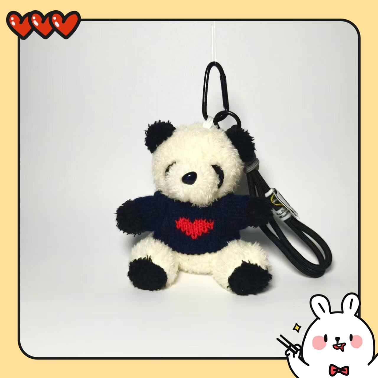 Colgante de peluche joyería panda lindos llavero llavero bolsos colgante regalo creativo dibujos animados