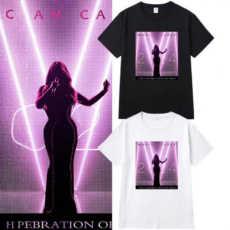 Mariah Carey Niu Jie Mariah Carey Concert with Short-sleeved T-shirt Surrounding Men and Women's Clothes