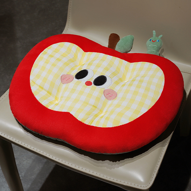 Cute almohada de manzana para niñas dormir ventana flotante almohada de tatami dormitorio sofá de oficina asiento de cintura almohada
