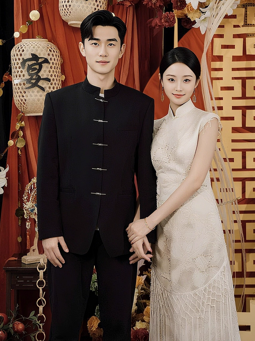 2026新中式国风西服多元化外套黑色男士立领高档中山装新郎结婚礼