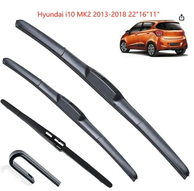 Suitable for Hyundai I10 Wiper Hyundai I10 Mk2 2013-2018 22"16"11" Wiper (Wiper) - hyundai-i10-mk2-2013-2018-221611