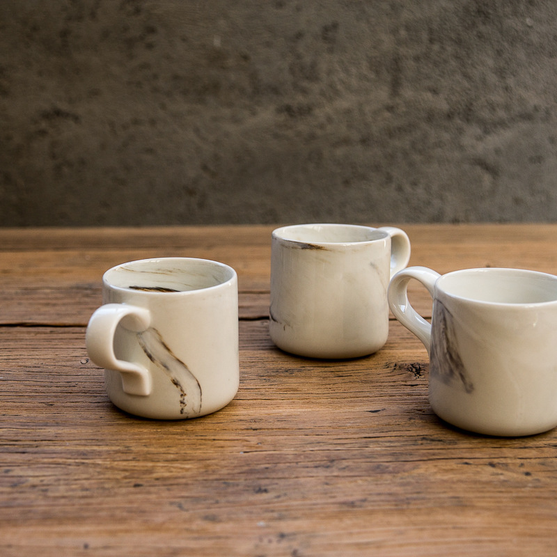 LZ Taza de cerámica taza de agua taza de café marbling Deep pit Intercontinental Hotel mismo estilo menos 380Ml