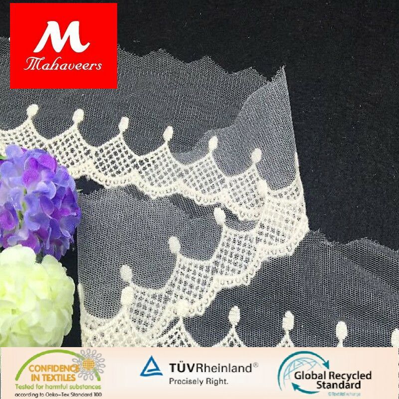 欧美新款8CM时尚纯棉网布刺绣花边辅料 diy 厂家批发直供