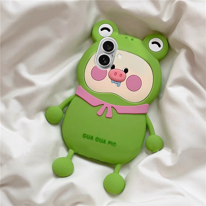 Piggy Frog Suitable for Apple Iphone17Pro Mobile Phone Case 16Promax Cartoon 15Promax Protective Cover Piggy Frog Suitable for Apple Iphone17Pro Mobile Phone Case 16Promax Cartoon 15Promax Protective Cover