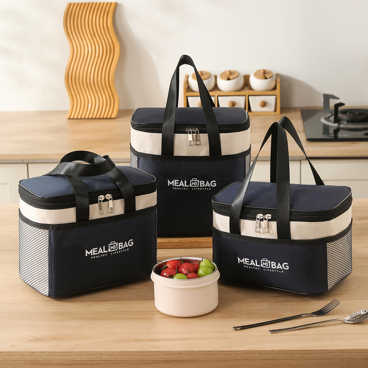 Cross-Border Best-Selling Insulated Lunch Box Bag for Office Workers and Students, Lunch Bag, Thickened Aluminum Foil Lunch Bag, Picnic Bag
