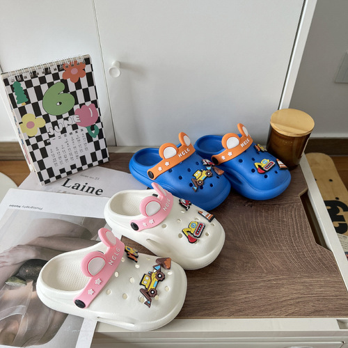 Children's slippers summer new cute baby cartoon hole shoes home indoor non-slip outer wear soft-soled sandal slippers