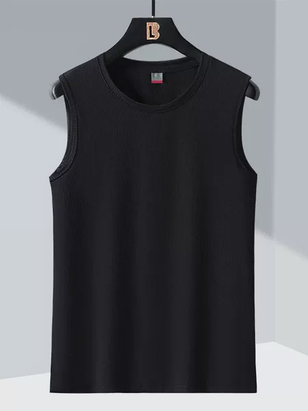 Summer Ice Silk Vest Men's Thin plus size Sports Sweatshirt Loose Sleeveless T-shirt Women's Outer Wearing Quick-drying Waistcoat