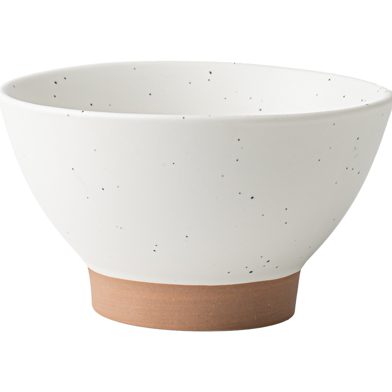 Tazón de salpicaduras de tinta Tazón de postre de sombrero de 5 pulgadas Tazón de arroz de cerámica anti-escaldado Tazón de avena retro Exportación transfronteriza