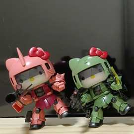 对决现货速发 HELLO KITTY凯蒂猫扎古拼装高达模型手办男孩送支架