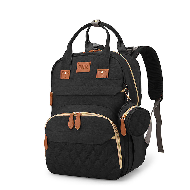 Luz de color sólido clásico ocio bolsas de madre y bebé de color sólido moda versátil para salir ocio viaje mujer mochila de hombro