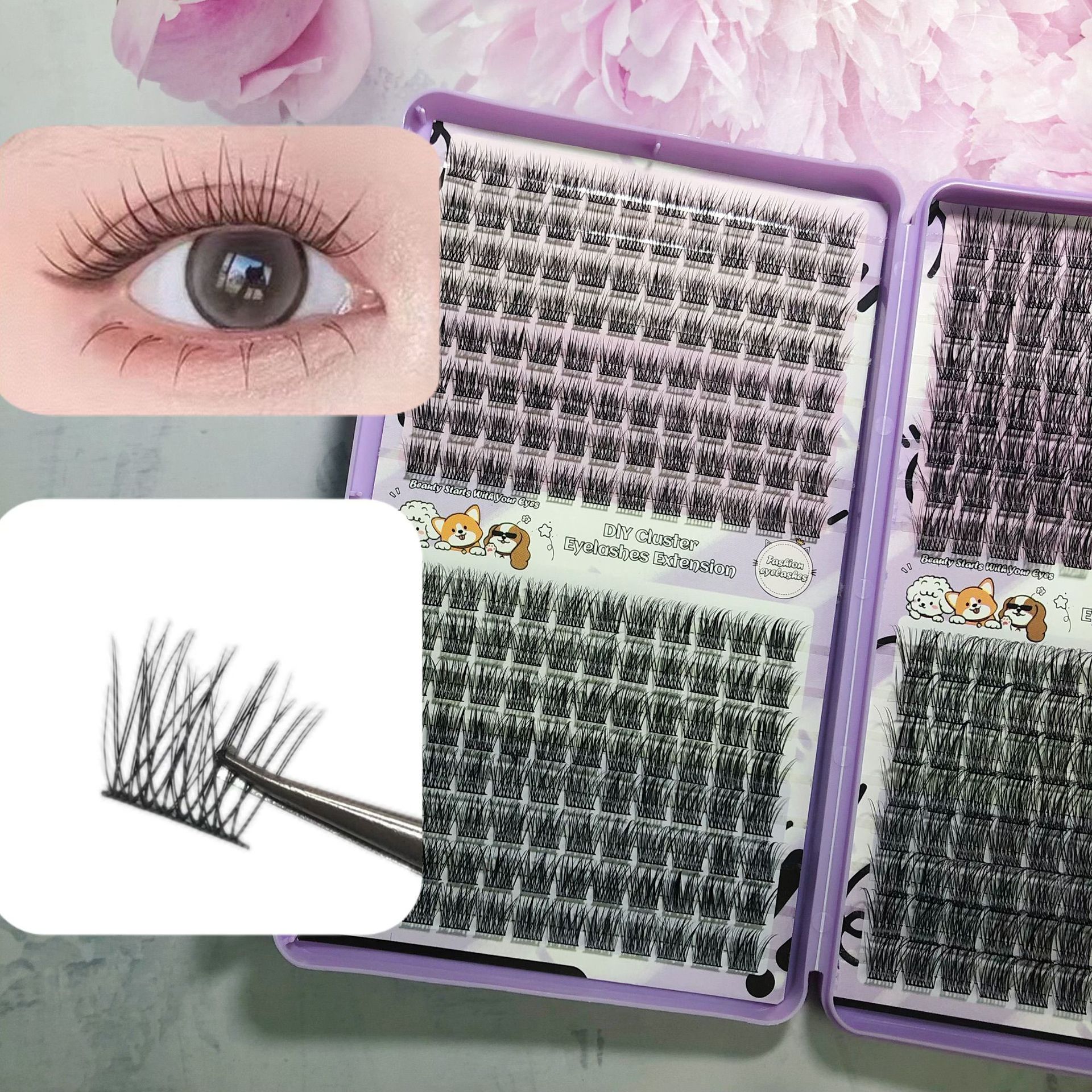 32 rows of dense DlY lashes 082