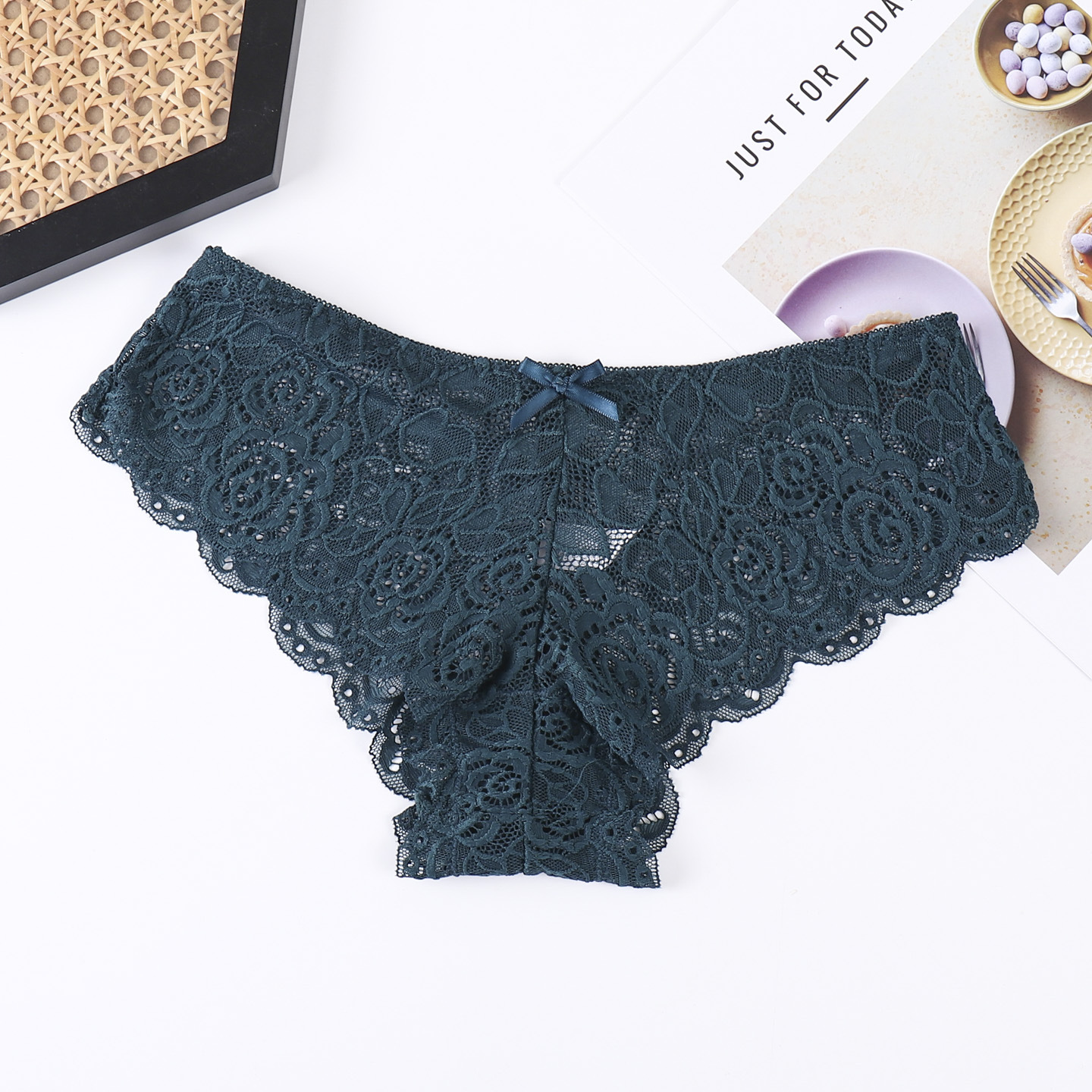 Damas 2025 nuevo encaje Jacquard sexy puro transpirable piel ligera alta elástica ropa interior al por mayor