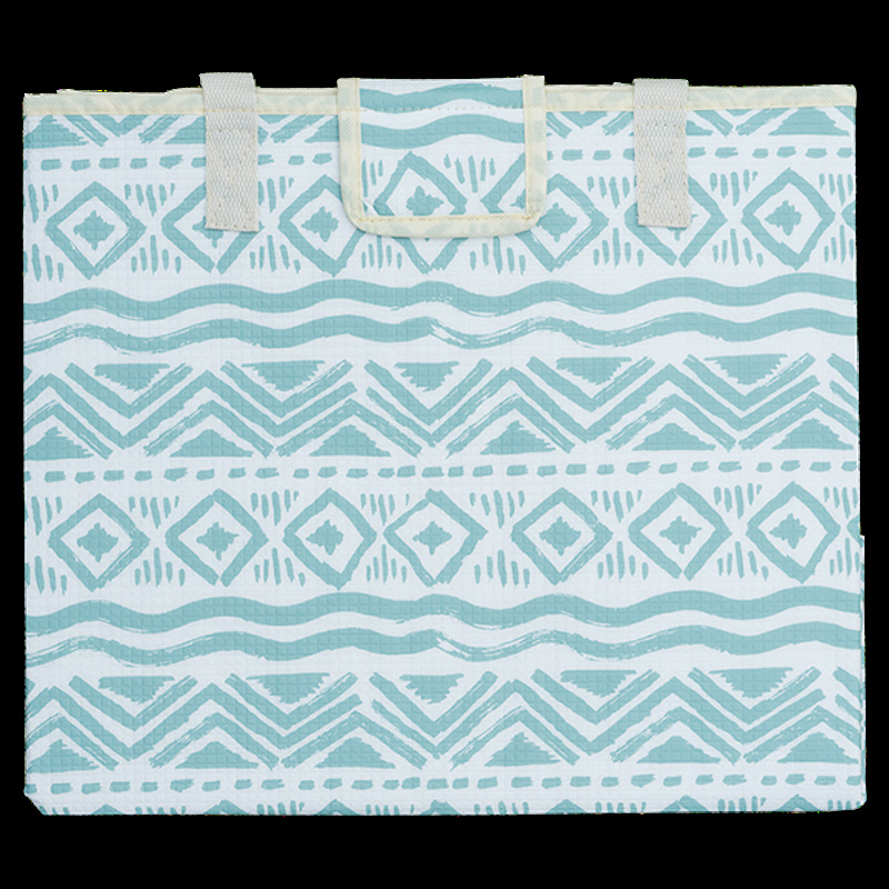 녹색 물결 무늬 양면 피크닉 매트 & 피크닉 가방 98*110cm