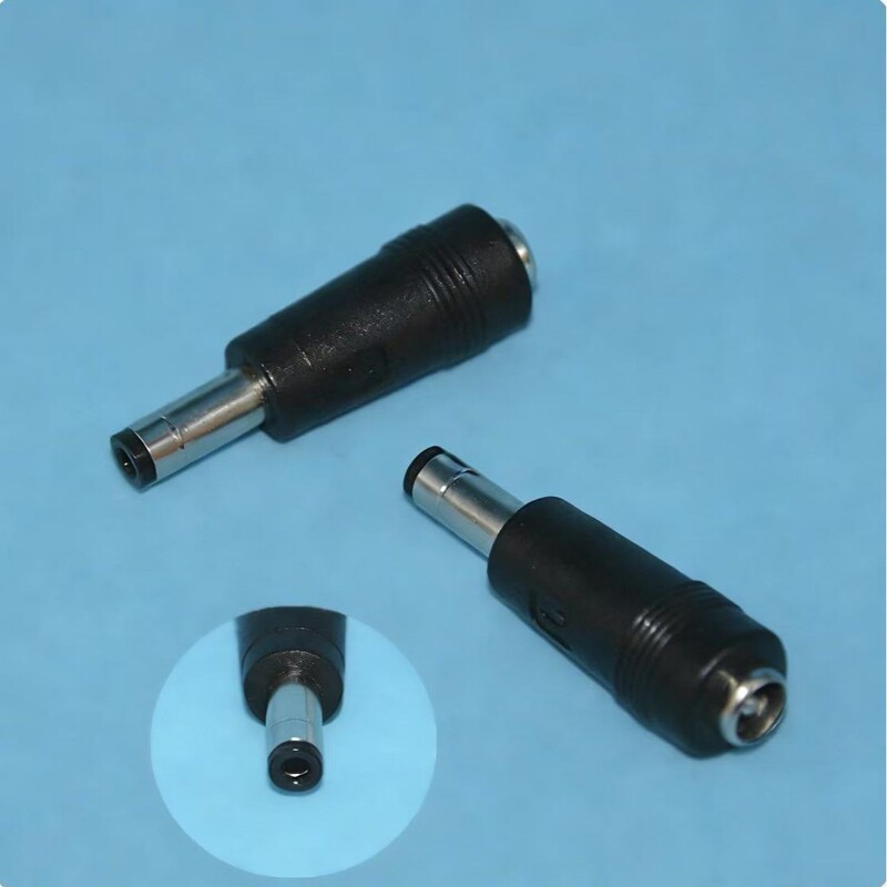 Laptop Adapter 5521 Female to 5525 Black Round Mouth with Groove Power Adapter Dc Adapter