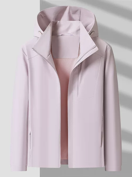 Spring and Autumn Outdoor Elastic Windbreaker for Women, Single-Layer Breathable Couple Style Casual Jacket for Men