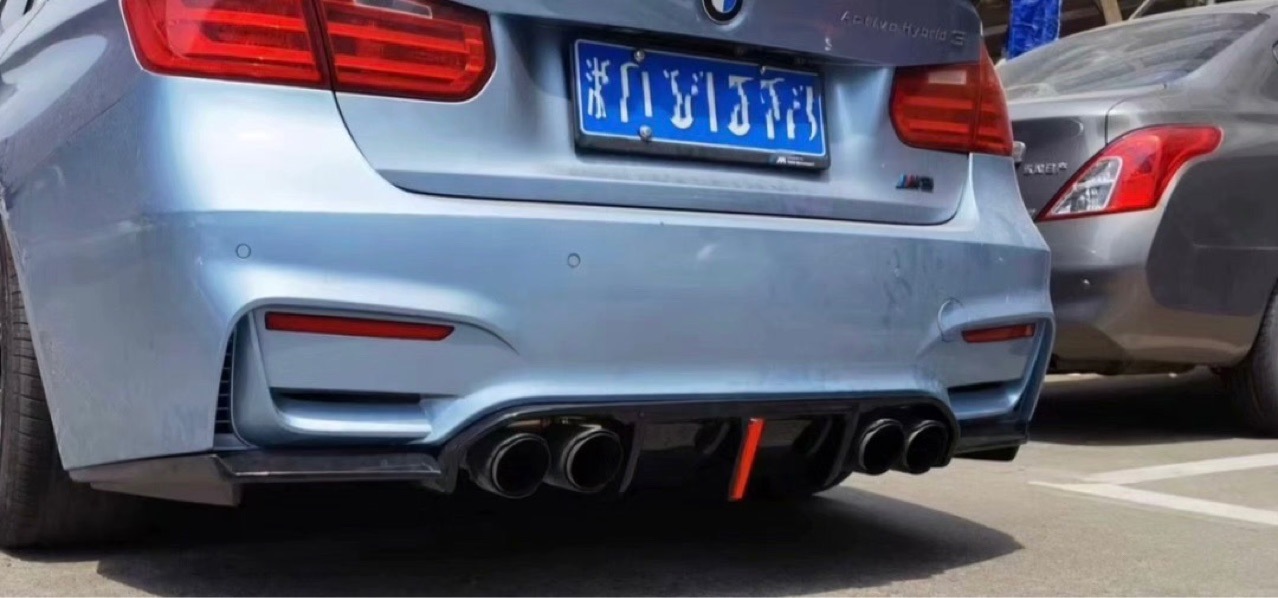 Suitable for 13-19 Bmw 3 Series Modified M3 Surround with Lighted Rear Lip F30F35V Square Light Vertical Strip Light Surround Kit