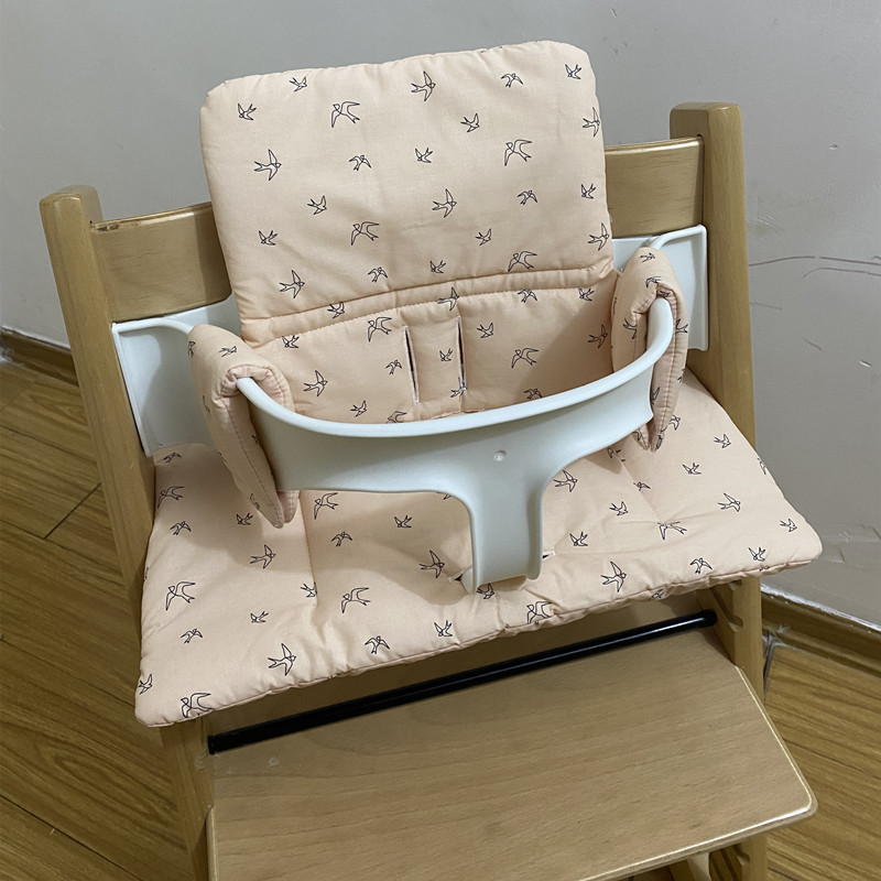 Kids growth chair cushion, baby dining chair cushion, waterproof and diaper-proof pure cotton cushion, seat cushion for baby chair, baby chair accessories