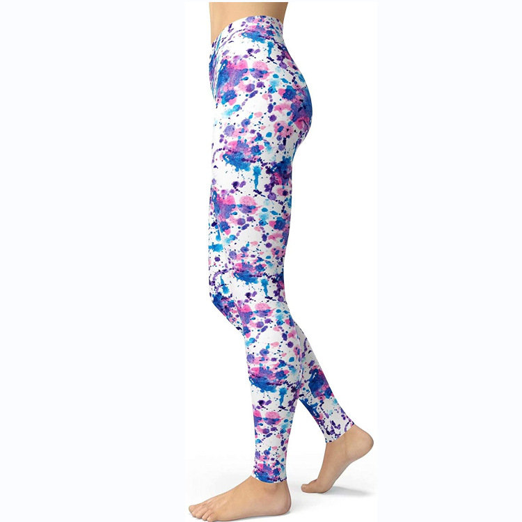 Abbigliamento da donna multicolore stampato slim fit fianchi sollevamento snellente grandi dimensioni corsa yoga fitness leggings_voghion.com