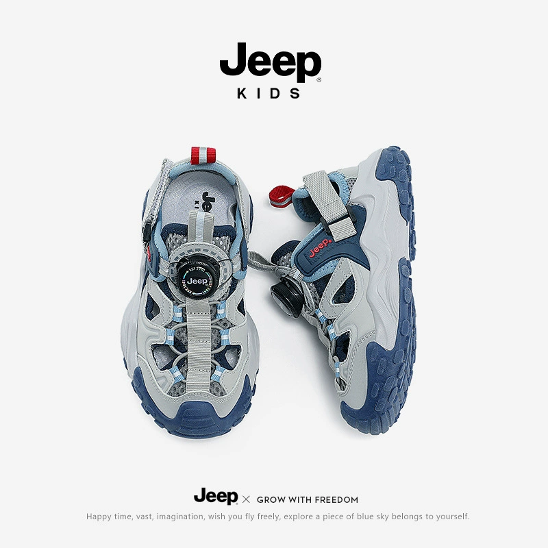 Jeep, детские сандалии, летняя сумка для обуви, пляжная обувь, нескользящие спортивные туфли для мальчиков, роликовая обувь