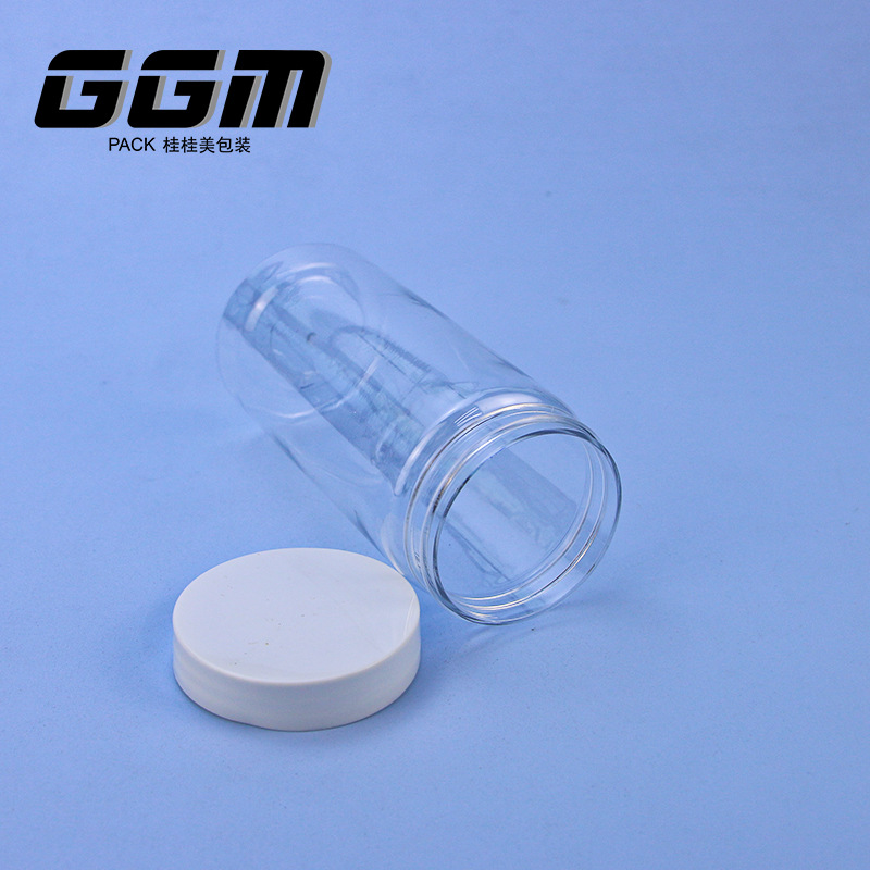 透明盖塑料罐整箱现货批发pet透明塑料瓶食品级密封罐花茶包装罐
