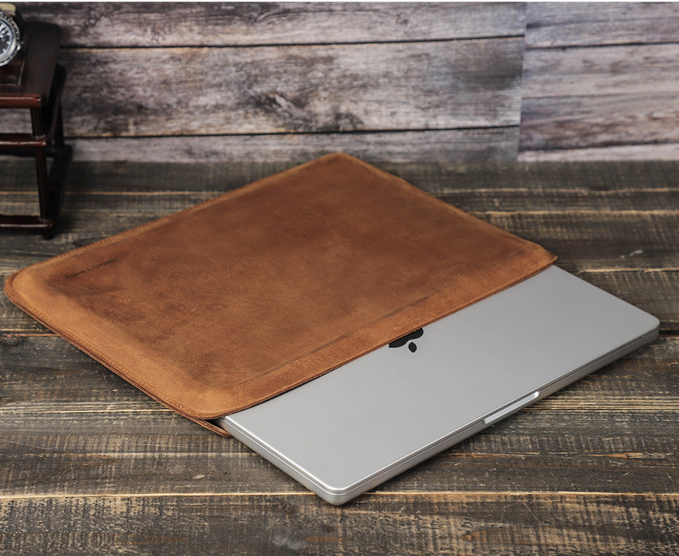 适用新款macbookpro14.2保护套疯马皮苹果笔记本电脑皮套一件代发-阿里巴巴