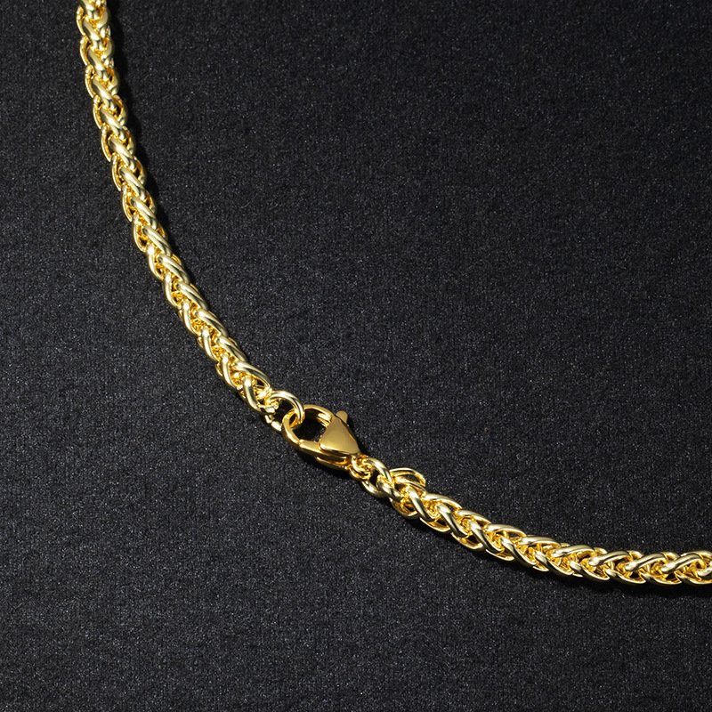 New European And American Alloy Diamond Studded Domineering Tiger Head Pendant Necklace, Hip-hop Trend Men's Accessories_voghion.com