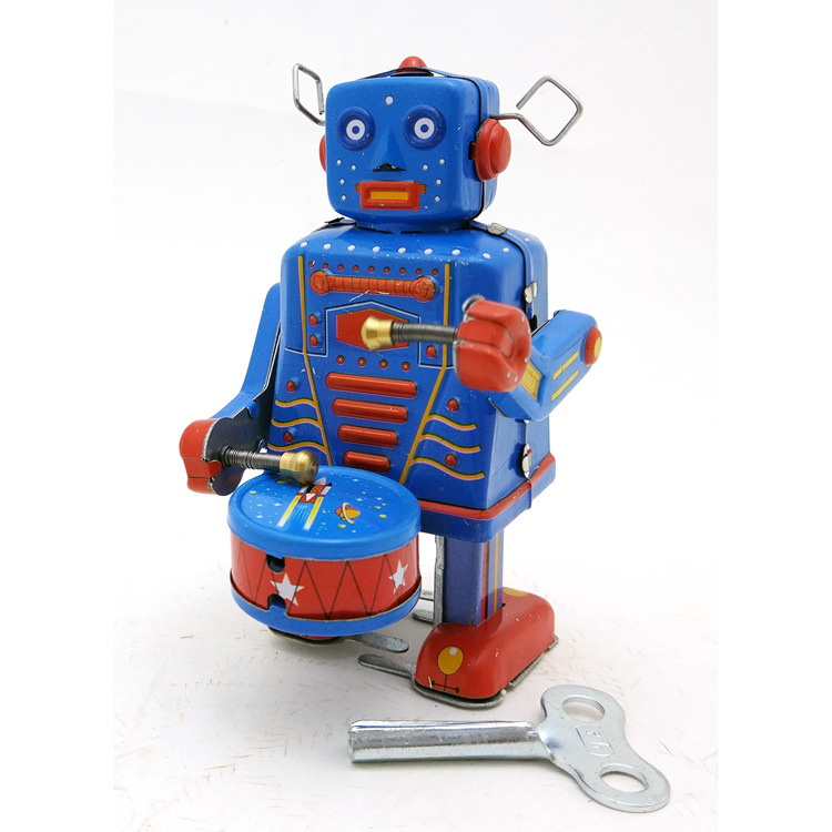 Ms514 Tin Drumming Robot Adult Collectibles Creative Gifts Photography Props Tin Crafts Wholesale Ms514 Tin Drumming Robot Adult Collectibles Creative Gifts Photography Props Tin Crafts Wholesale