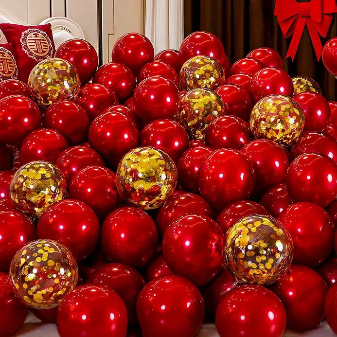 Wedding balloon red woman wedding room hi character decoration wedding living room engagement scene arrangement wedding supplies