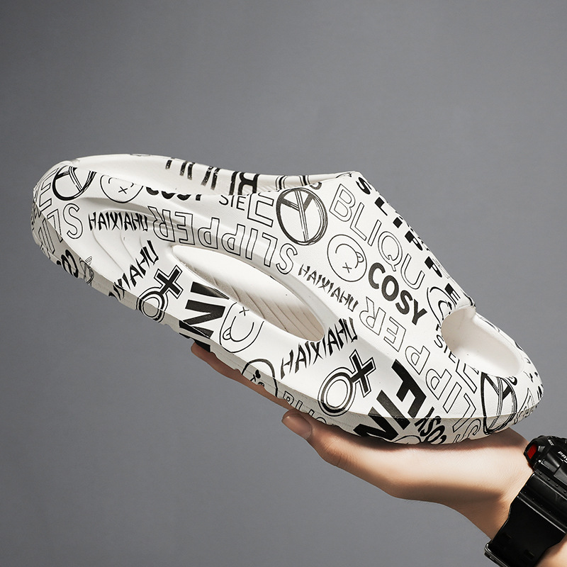 一字拖男款夏季潮牌外穿踩屎感男士戶外防滑耐磨運動沙灘椰子拖鞋