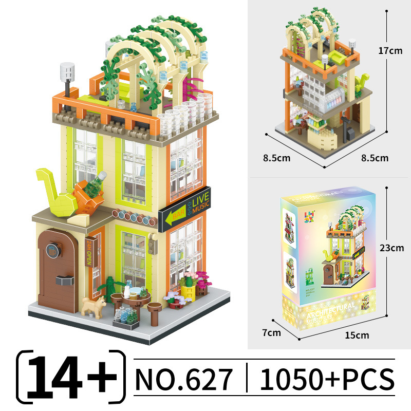 Bloques de Construcción de Micropartículas de Escena Urbana de Pastelería United Creation 626-9, Juguete DIY Hecho a Mano, Regalo, Venta Caliente Transfronteriza