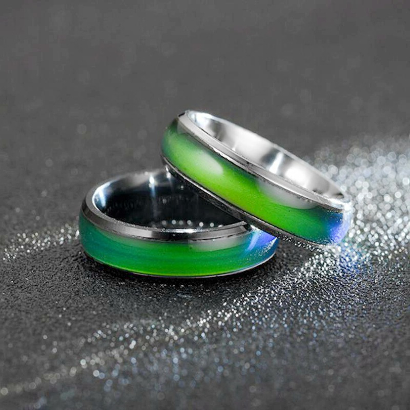 E-Commerce Hot-Selling Temperature-Sensitive Color-Changing Rings European and American Fashion Stainless Steel Couple Rings Cross-Border European and American Jewelry Wholesale E-Commerce Hot-Selling Temperature-Sensitive Color-Changing Rings European and American Fashion Stainless Steel Couple Rings Cross-Border European and American Jewelry Wholesale