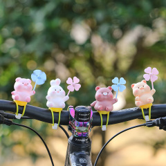 新しいビープ音風車の楽園の創意的なバンドの金のかわいい風車の公仔の電動の電気自動車の自転車の装飾品